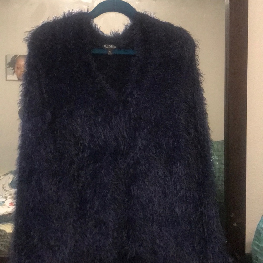 Top shop fuzzy v neck sweater